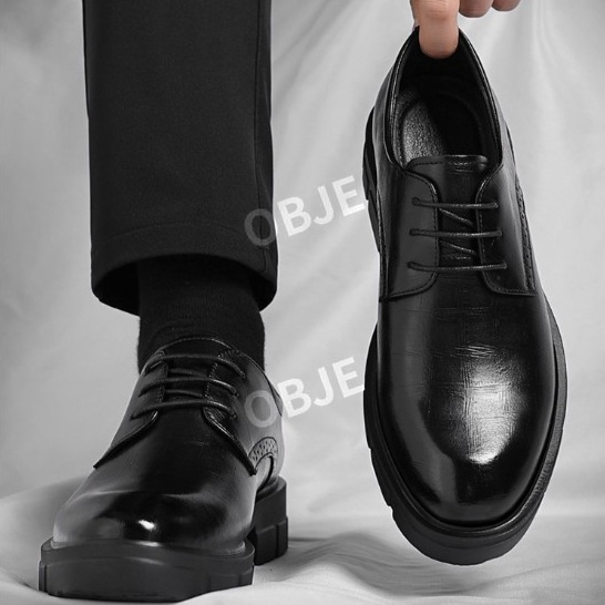 소가죽 키높이구두 남성 웨딩슈즈 핸드메이드 5/8/10cm 결혼식 페니로퍼 - 상품 이미지