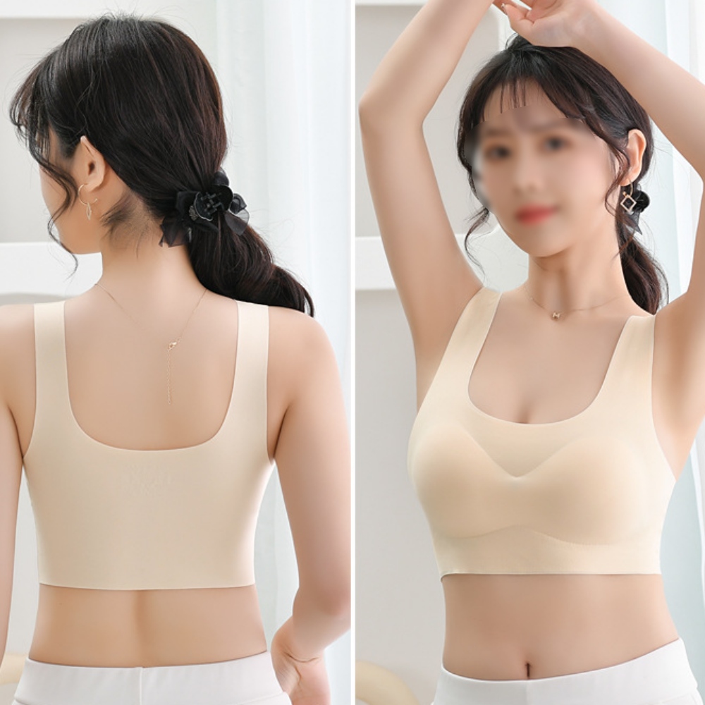 여름 심리스 노와이어 스포츠 브래지어 브라렛 편한 빅사이즈 브라탑 처진가슴 - 상품 이미지