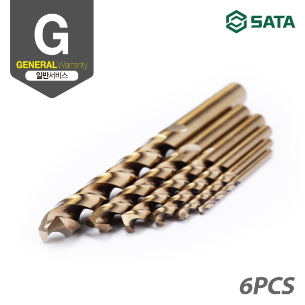 사타 SATA HSS 코발트 드릴 세트 6PCS 52806 기리세트 - 상세 이미지 2