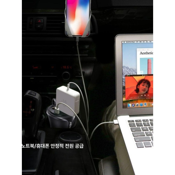 최강 차량용 노트북 인버터 휴대폰 태블릿 어댑터 변환기 삼합일 5A 빠른 충전선 108B 12V 변환 N1 12V 변환 220V 200W 일반 - 상세 이미지 5