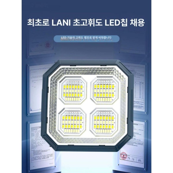 강력한 휴대용 태양광 LED 충전식 미니 고휘도 야외 테이블 의자 응급 2000W 전원 2m 합금 스탠드 300W 전원 4H 이상 - 상세 이미지 5