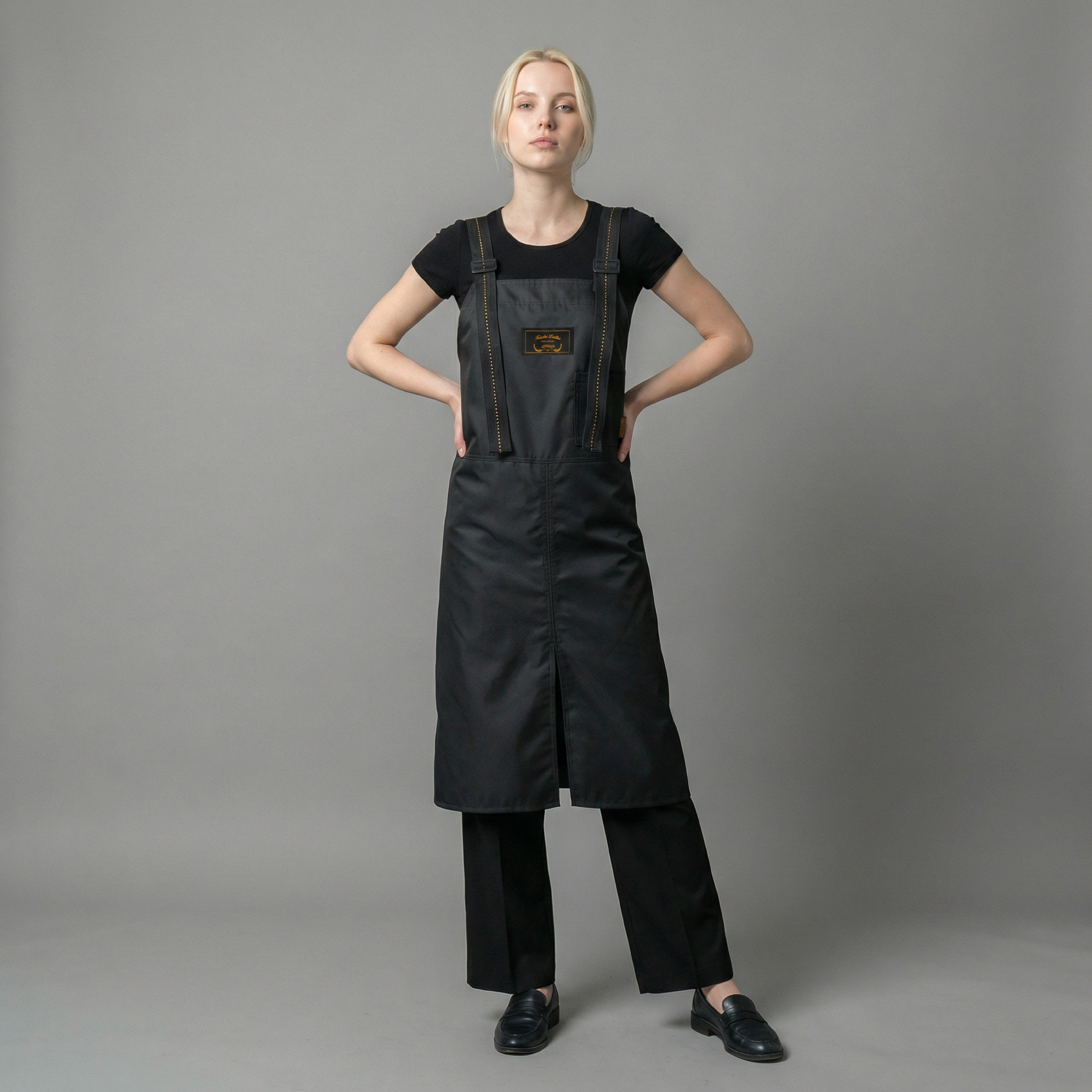 반츠 칸데오레더 공방 미용실 카페 미용사 바리스타 앞치마 가죽 방수 앞치마