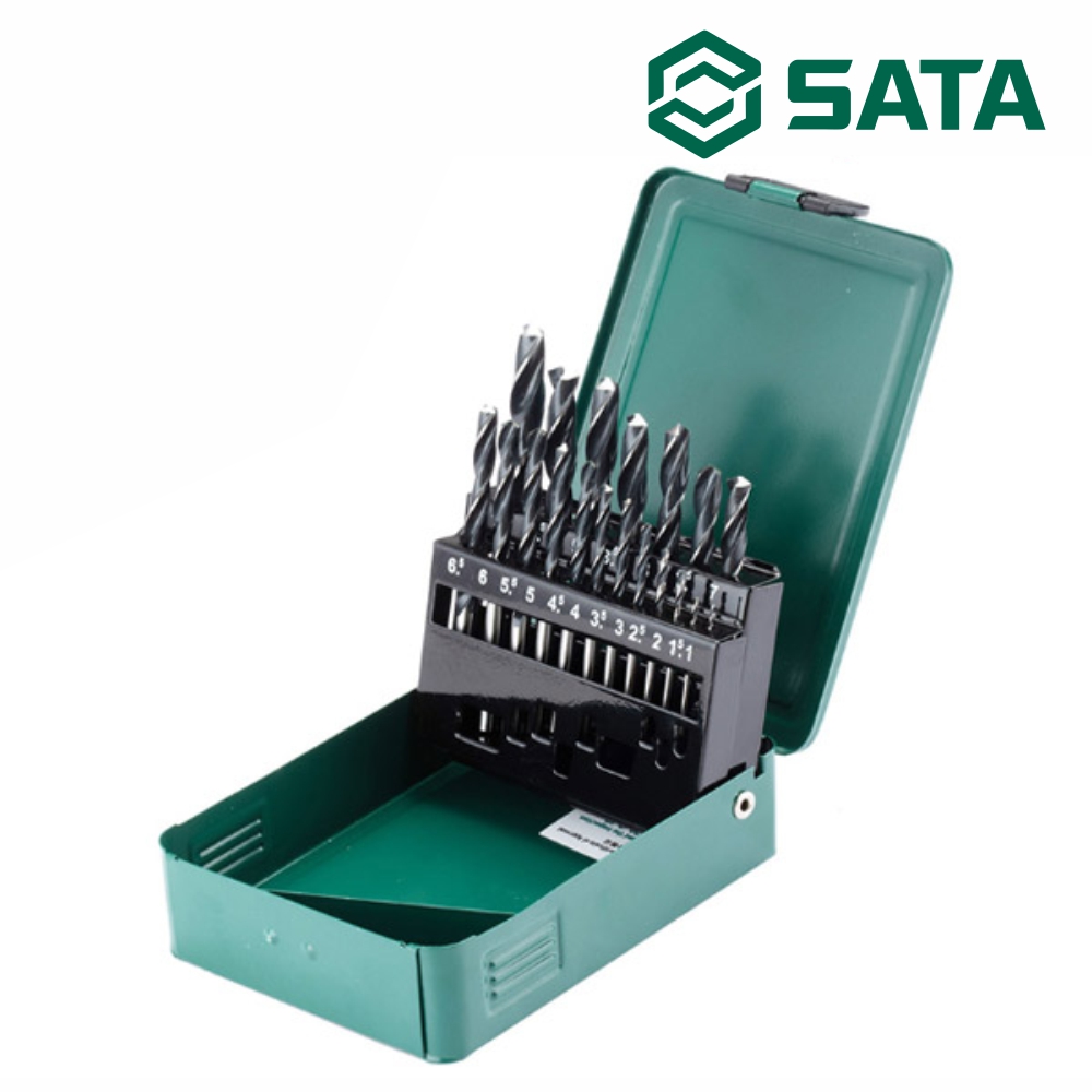 사타 SATA 직선형 트위스트 드릴 세트 19PCS 52919 하이스 철기리세트 - 상품 이미지