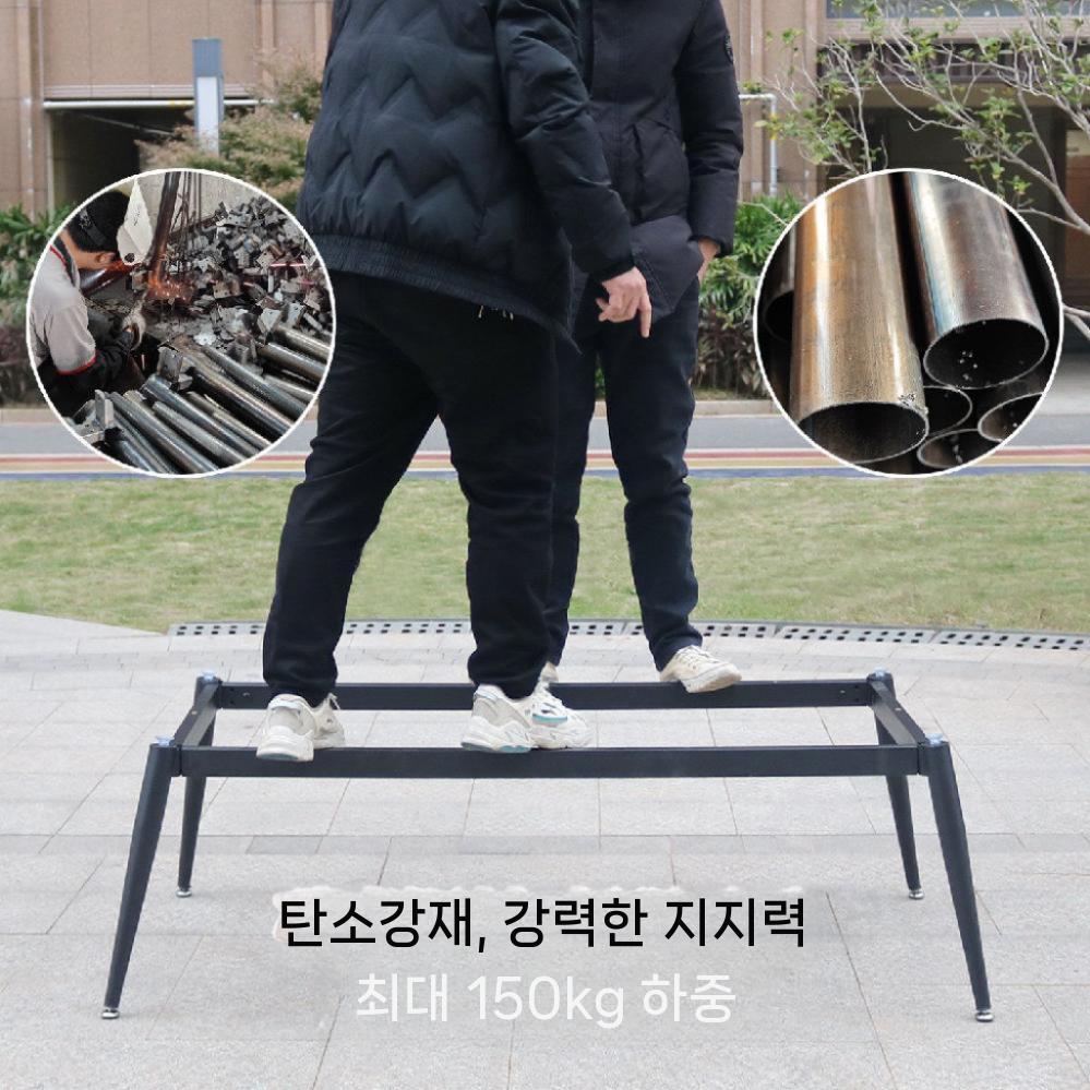 세라믹 탁자 다리 원룸 까페테이블 원형 스틸 식탁 주방 우드슬랩 테이블 - 상세 이미지 2