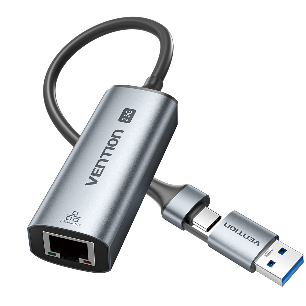 벤션 2in1 C타입 겸용 USB 2.5Gbps 기가비트 인터넷 랜카드 젠더 CFUHB - 상품 이미지