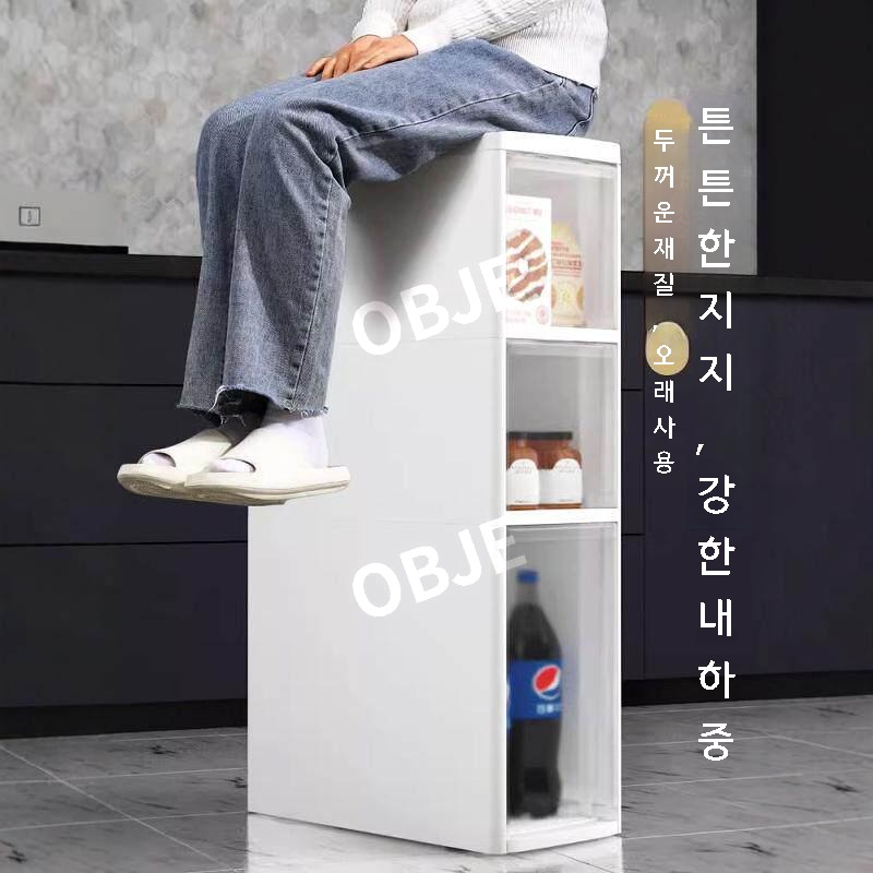 폭좁은 틈새수납장 서랍 다용도 슬림 선반 거실 베란다 이동식 틈새수납장 14cm 16cm - 상세 이미지 3