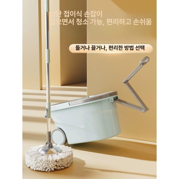 혁신적인 2025 면 손걸레 청소걸레 극세사걸레 회전형 손 세척 물통 건습 겸용 효율적인 청소 블랙 레드 A 블랙 레드 A 1개 강화봉플라스틱 판 - 상세 이미지 5