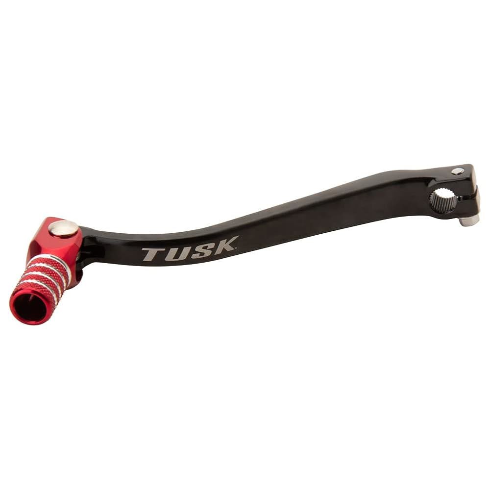 TUSK 접이식 변속 레버 블랙/레드 팁 혼다 XR650L 1993-2009, 2012-2024와 호환됨 - 상품 이미지
