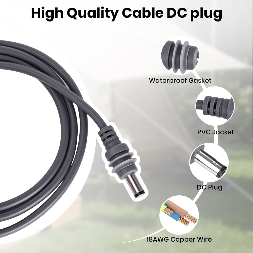 Starlink 미니 및 Ryobi 18V 충전기, 코드 RV 전원 이상적인 배터리용 Mini와 어댑터, 직접 DC 그리드에 여행용 케이블 액세서리, 오프 1m(3.2피트) 호환, - 상세 이미지 2