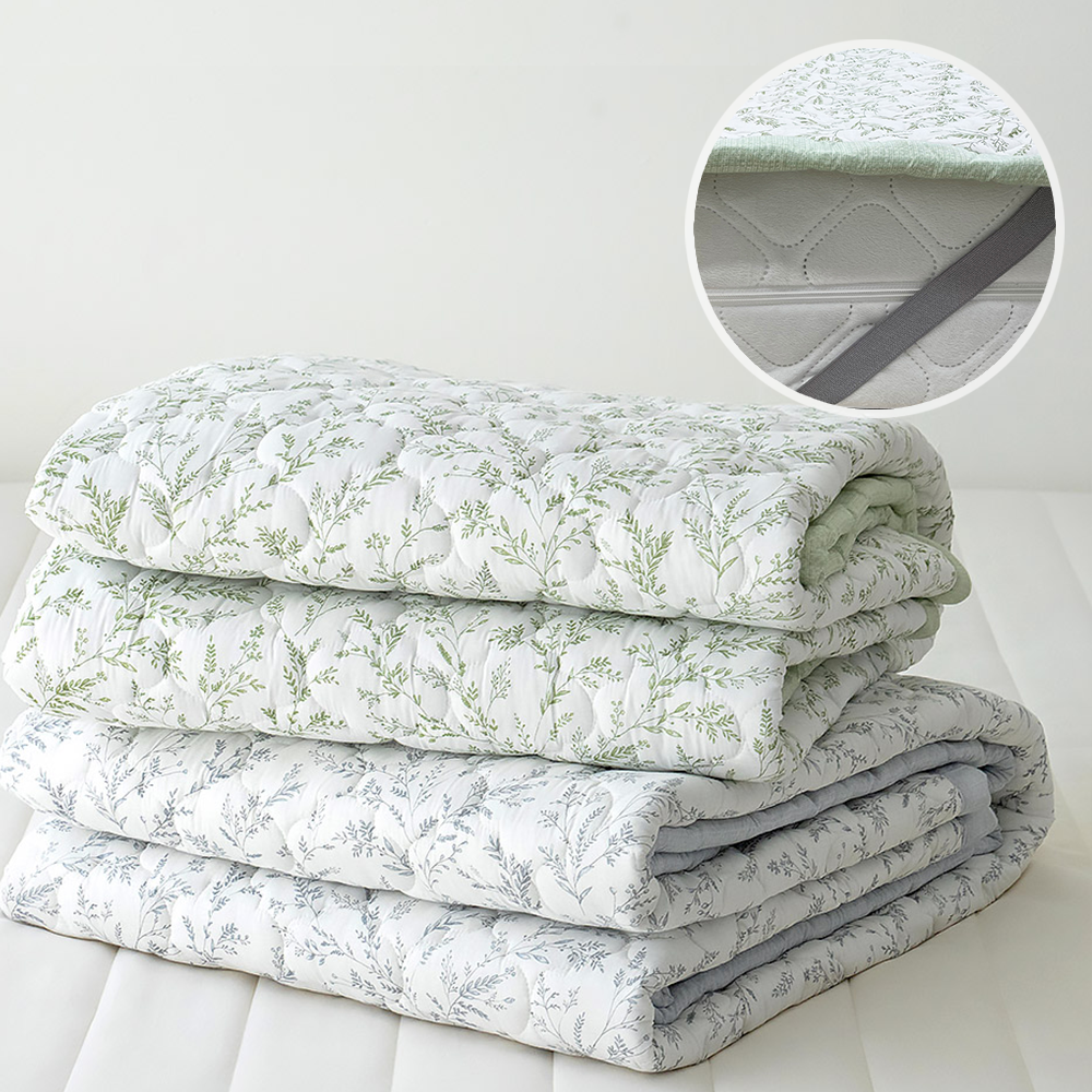 모달 고정밴드 알러지케어 밴드형 누빔 매트리스 봄 침대 패드 SS