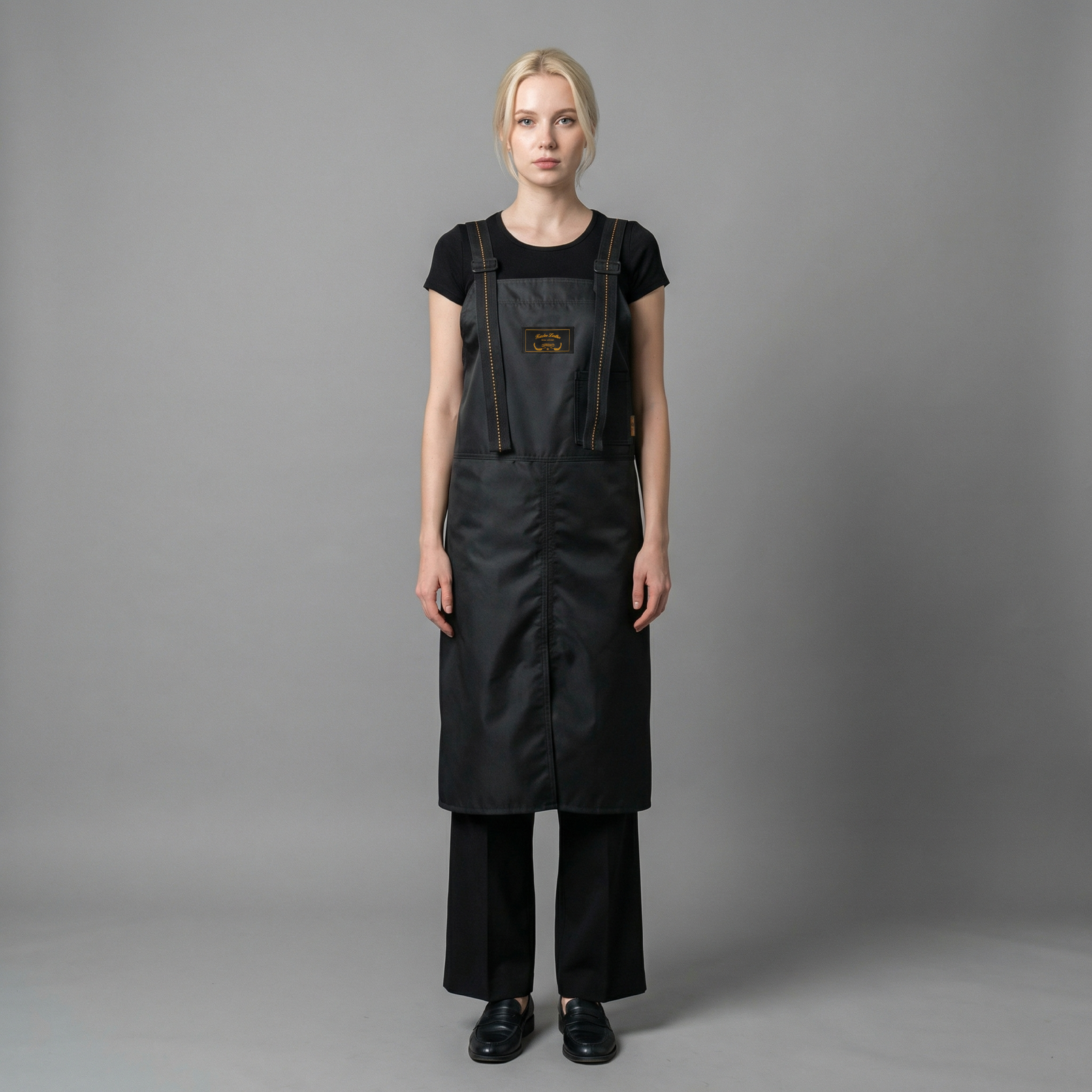 반츠 칸데오레더 공방 미용실 카페 미용사 바리스타 앞치마 가죽 방수 앞치마