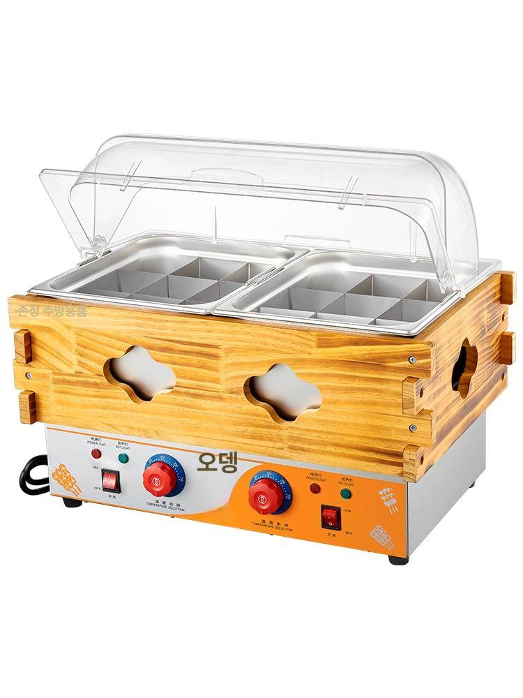 오뎅 보온기 조리기 워머기 오뎅탕 꼬치 전기 오뎅기 손잡이 체인형 이중 온도 이중 9칸 덮개 + - 상품 이미지