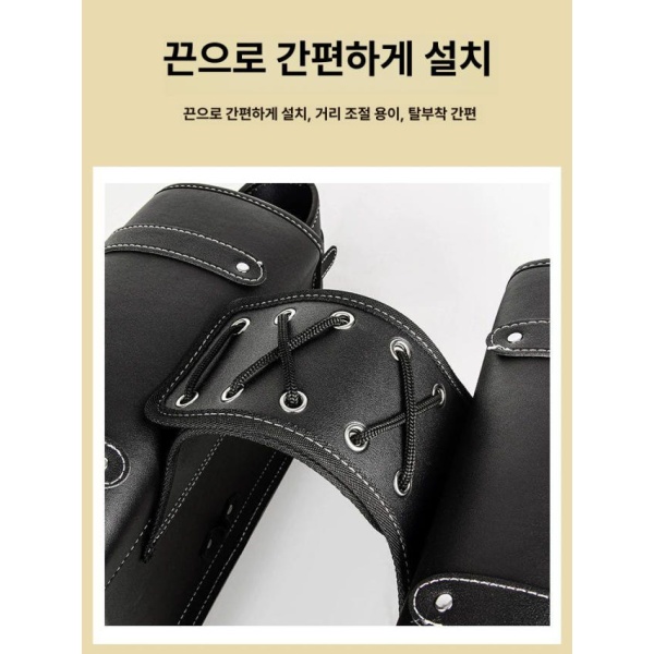 프리미엄 방수 대용량 복고풍 탈부착 블랙 사이드 가방 경량 모터사이클 액세서리 컵홀더 포함 비밀번호 자물쇠스탠드 블랙 작은 사이즈비밀번호 자물쇠 - 상세 이미지 3