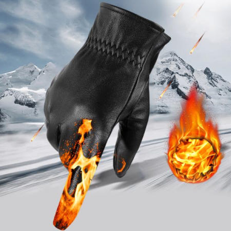 염소가죽 기모 터치 겨울 방한장갑