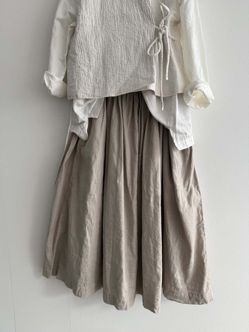 Jacquard skirt (sandbeige, charcoal)