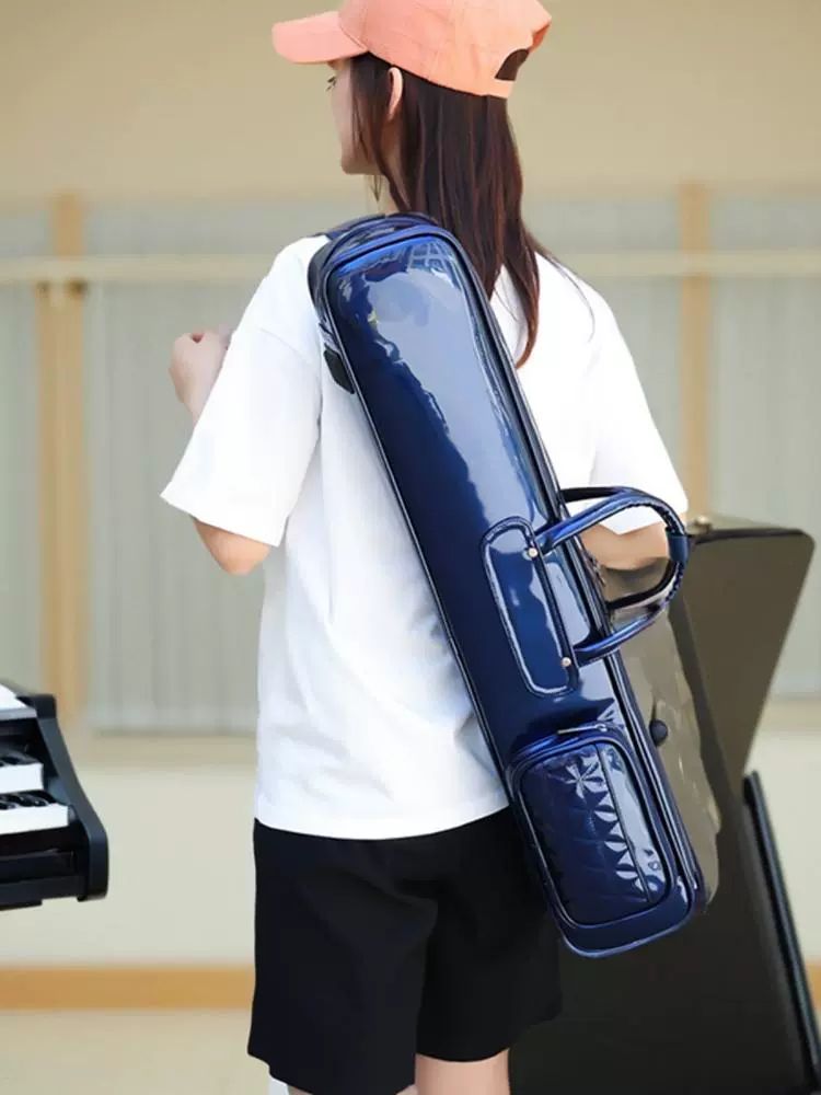 케이스 파우치 휴대용 수납 하드커버 수납가방 보관함 숄더백 75cm 진파랑 7개입 - 상세 이미지 4