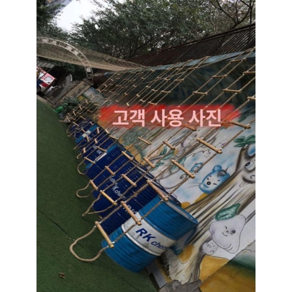 튼튼한 로프 사다리 밧줄 등반 경량 마당 가정용 간격 30cm 5m 마끈 사다리 간격 30cm 1m - 상세 이미지 3