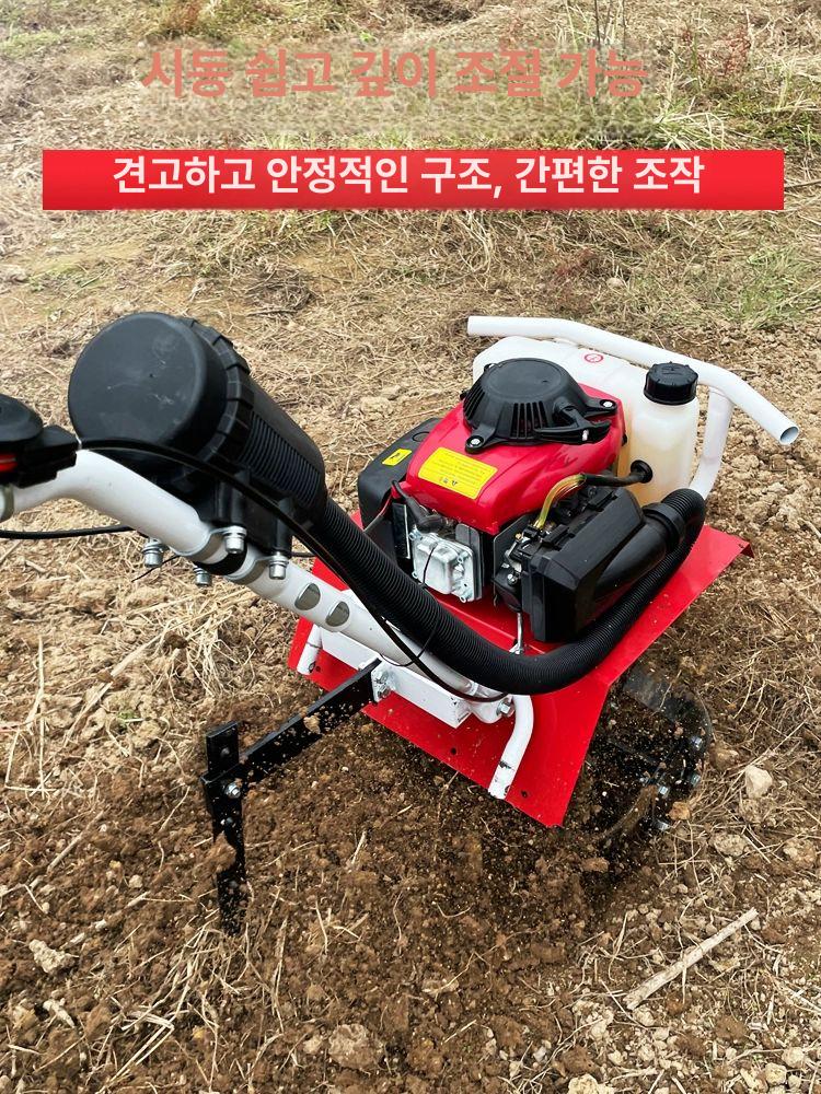 미니 관리기 가솔린 경작기 밭갈이 트랙터 경운기 2행정 2행정 표준 바퀴 - 상세 이미지 2