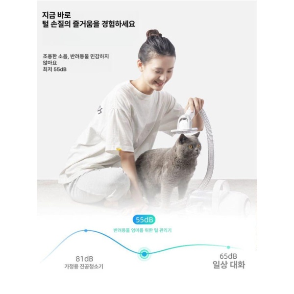 혁신적인 강아지 털청소기 털 제거기 고양이 반려동물 청소 G2 4 in 1 간소화 무풍 컷팅버전 G2 4 in 1 I 간소화 무풍 컷팅버 - 상품 이미지