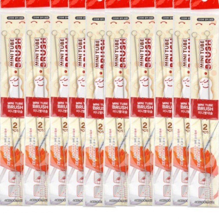 지니몰 세척솔 솔 10p 세척 설거지 브러쉬 빨대 청소 미니 - 상품 이미지
