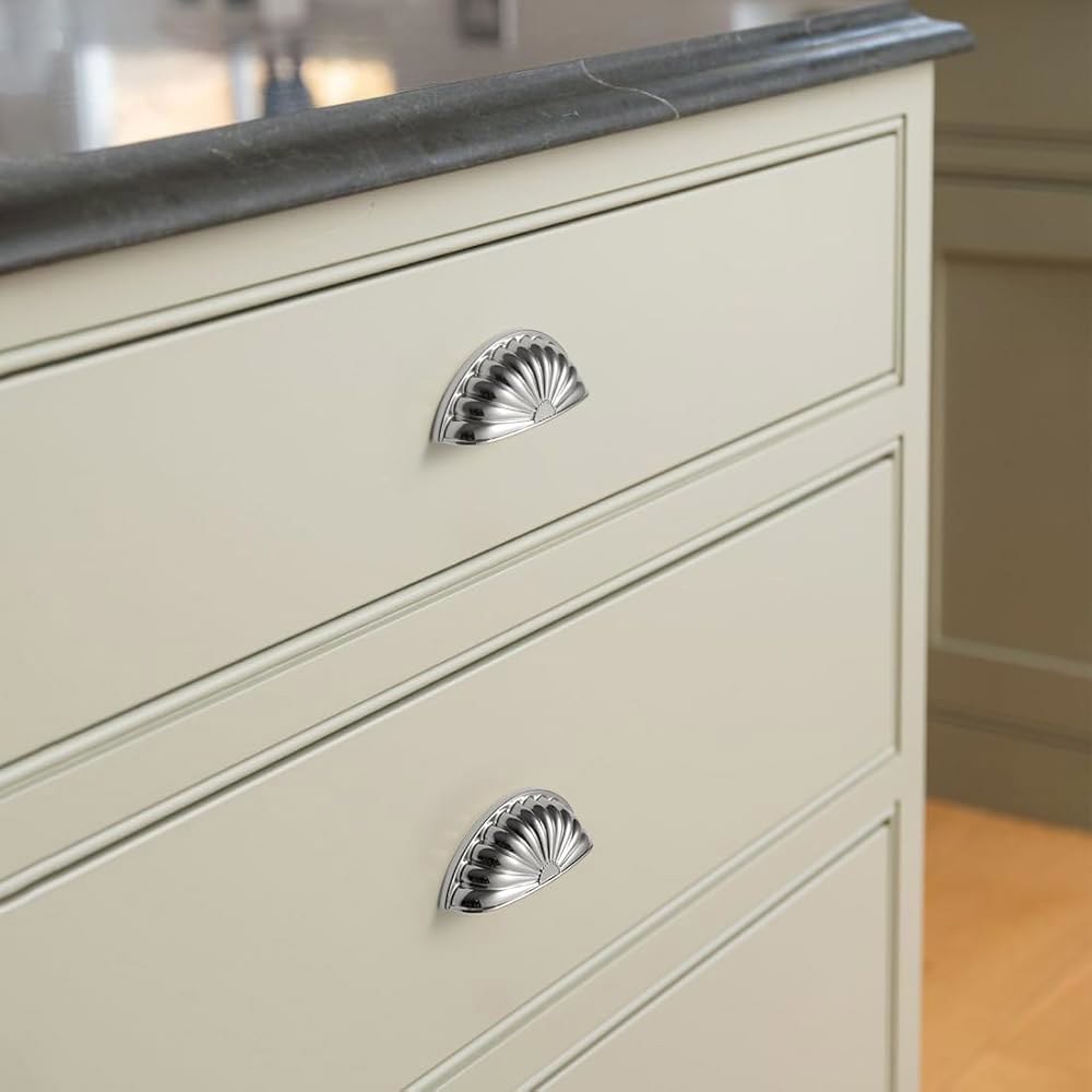 6 Pack Sunflower Polished Chrome Moon Handles Inch Hole Cabinet Kitchen Center Dresser Pulls Hardwar - 상세 이미지 3