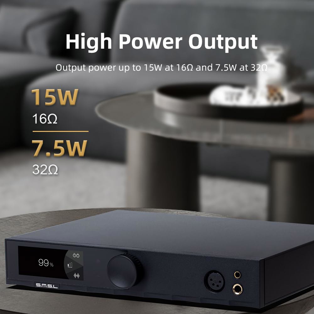 S.M.S.L H400 하이엔드 헤드폰 앰프 디자인 고출력 15W /16 7.5W /32 하이파이 오디오 풀 밸런스 3 기어 이득 제어 4.4mm /XLR 4핀 / 6.35mm - 상세 이미지 2