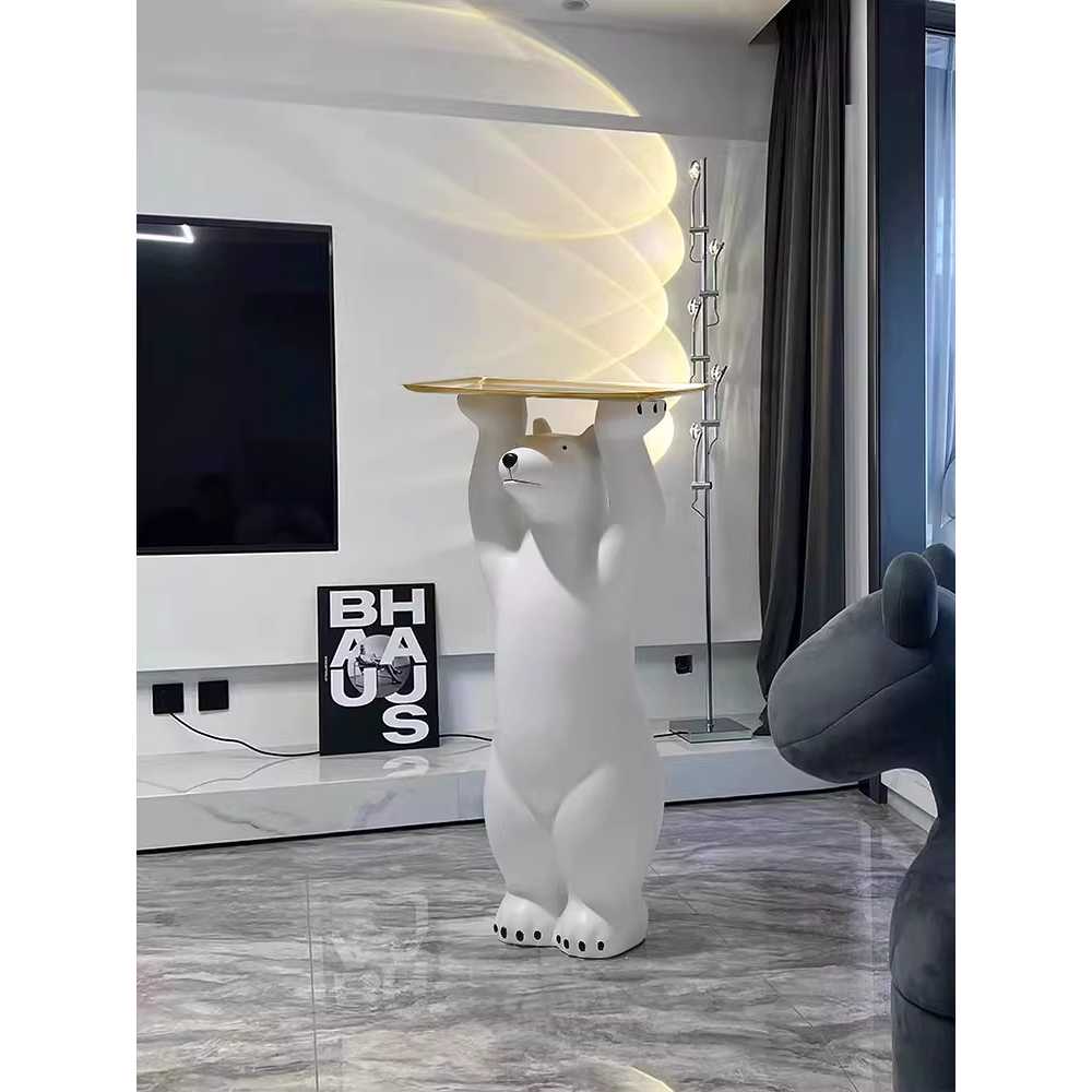 북극곰 현관트레이 거실테이블 커피 소파 장식 침실 대형 - 상세 이미지 3