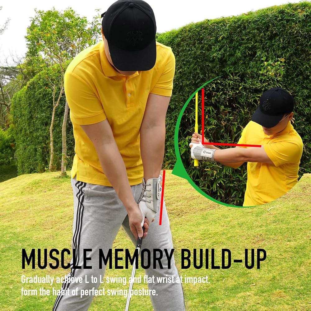 가이아레나 골프 손목 보호대 힌지 스윙 보조기, 초보 골퍼를 위한 각도 교정 및 근육 기억력 발달을 효율적인 훈련 장비 - 상세 이미지 3