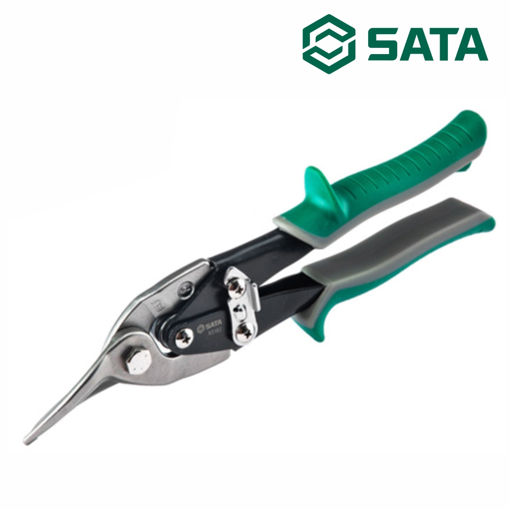 사타 SATA 항공가위 오른손용 250mm 93102 철판 강판절단 - 상품 이미지