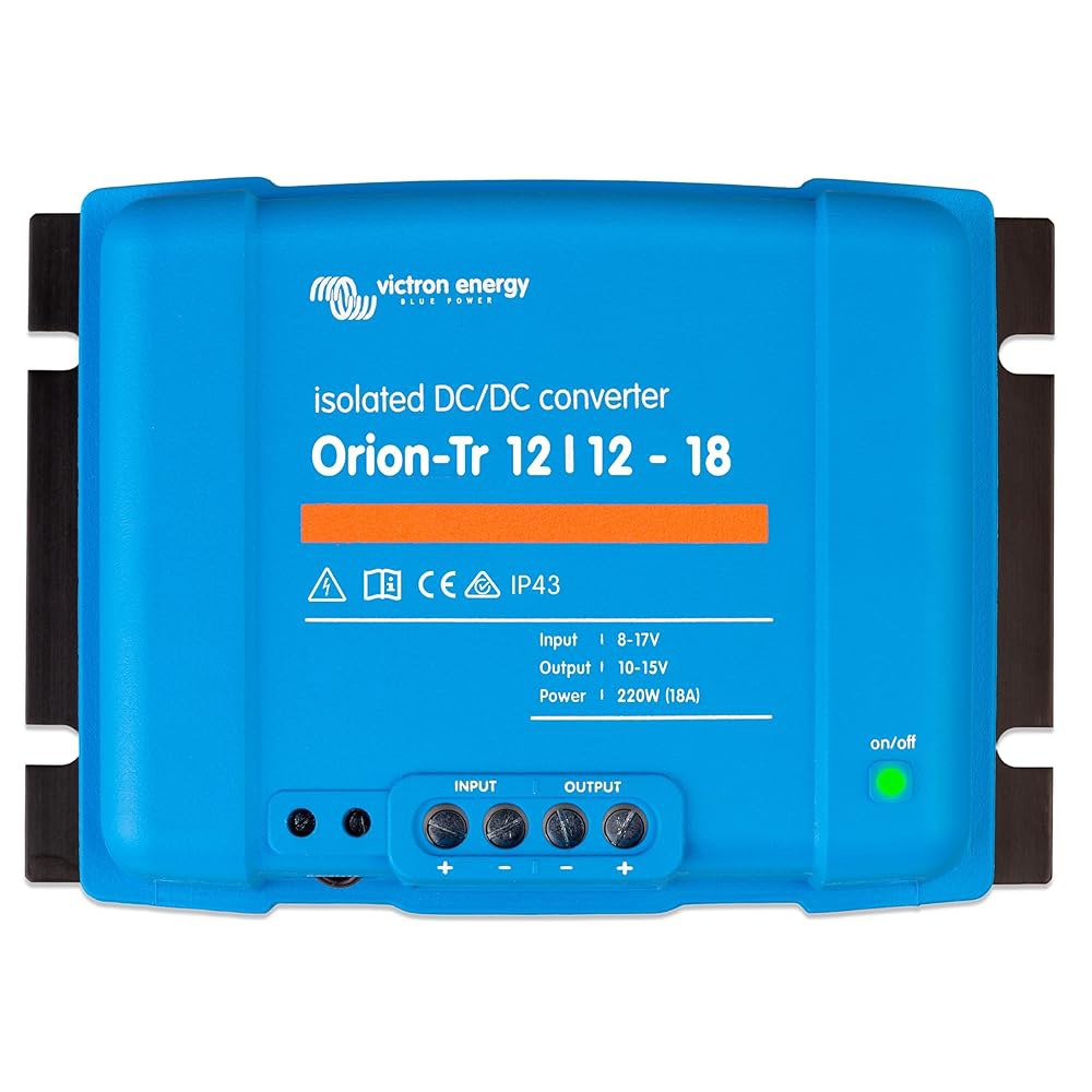 Victron Energy Orion-Tr DC to 배터리 보호 - 18암페어 12/12볼트 시스템용 220와트 IP43 듀얼 컨버터 절연 12/12v 30a - 상품 이미지