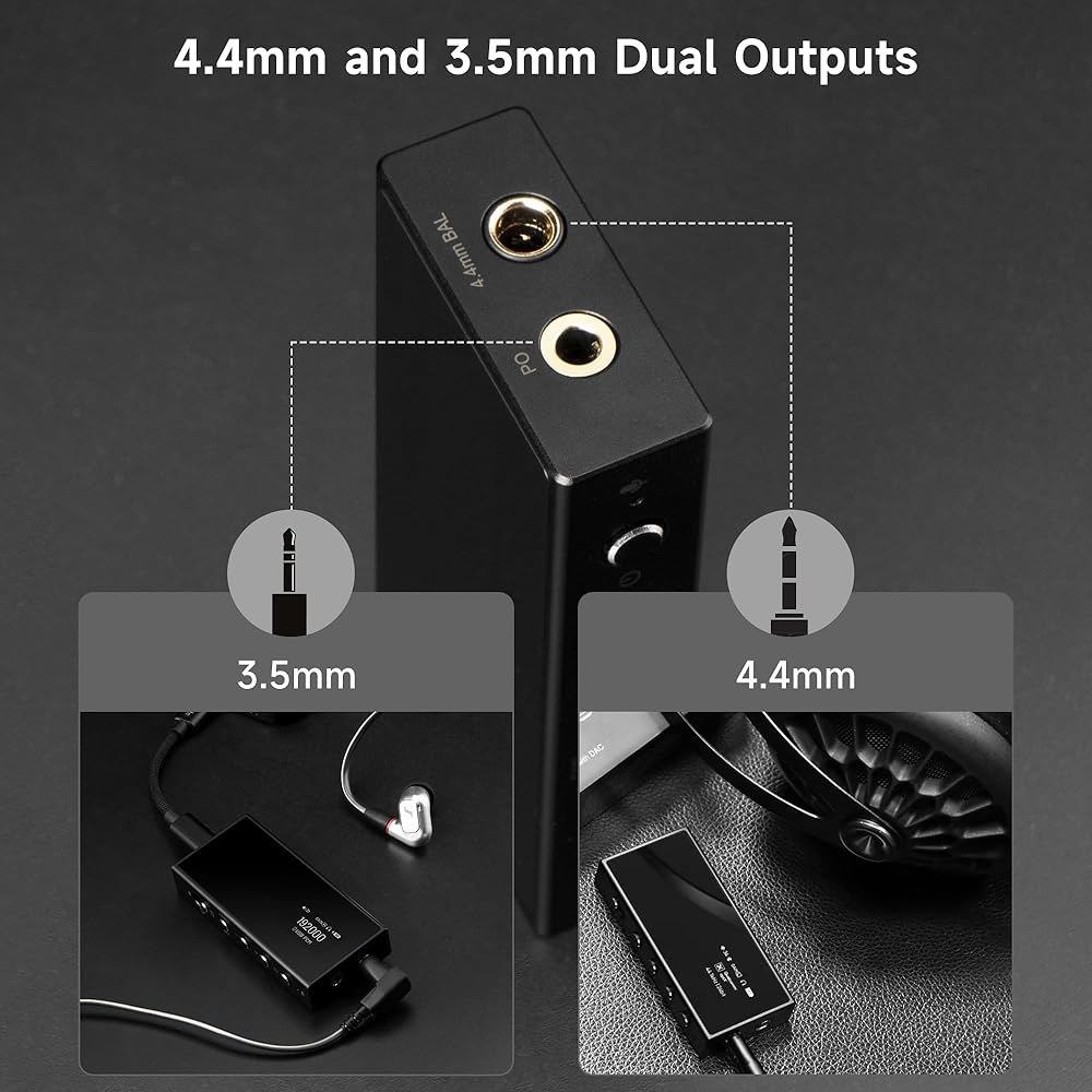 Questyle M18i 헤드폰 앰프 Bluetooth 5.4 수신기 휴대용 USB DAC 앰프, 4.4mm 및 3.5mm 듀얼 출력으로 고해상도 스마트폰/PC/노트북용 PCM - 상세 이미지 2
