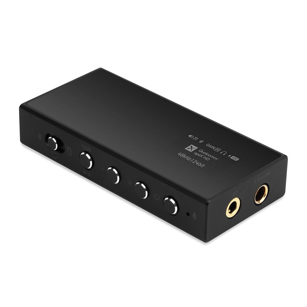 Questyle M18i 헤드폰 앰프 Bluetooth 5.4 수신기 휴대용 USB DAC 앰프, 4.4mm 및 3.5mm 듀얼 출력으로 고해상도 스마트폰/PC/노트북용 PCM - 상품 이미지
