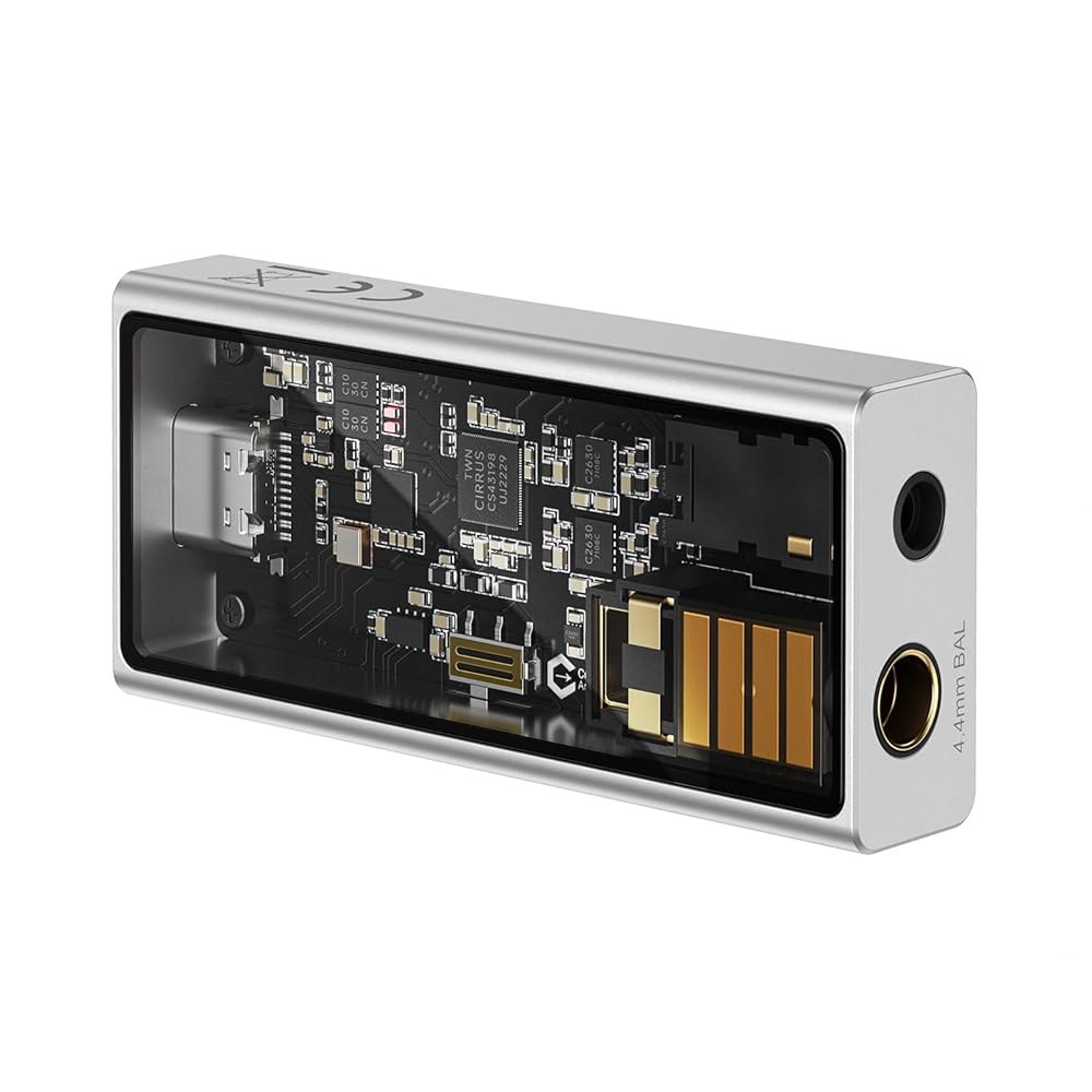 Questyle M15C 헤드폰 앰프 휴대용 USB DAC 32비트 /384kHz DSD256 디코더, 4.4mm 및 3.5mm 듀얼 출력 스마트폰/PC/노트북용 고해상도 무손실 - 상품 이미지