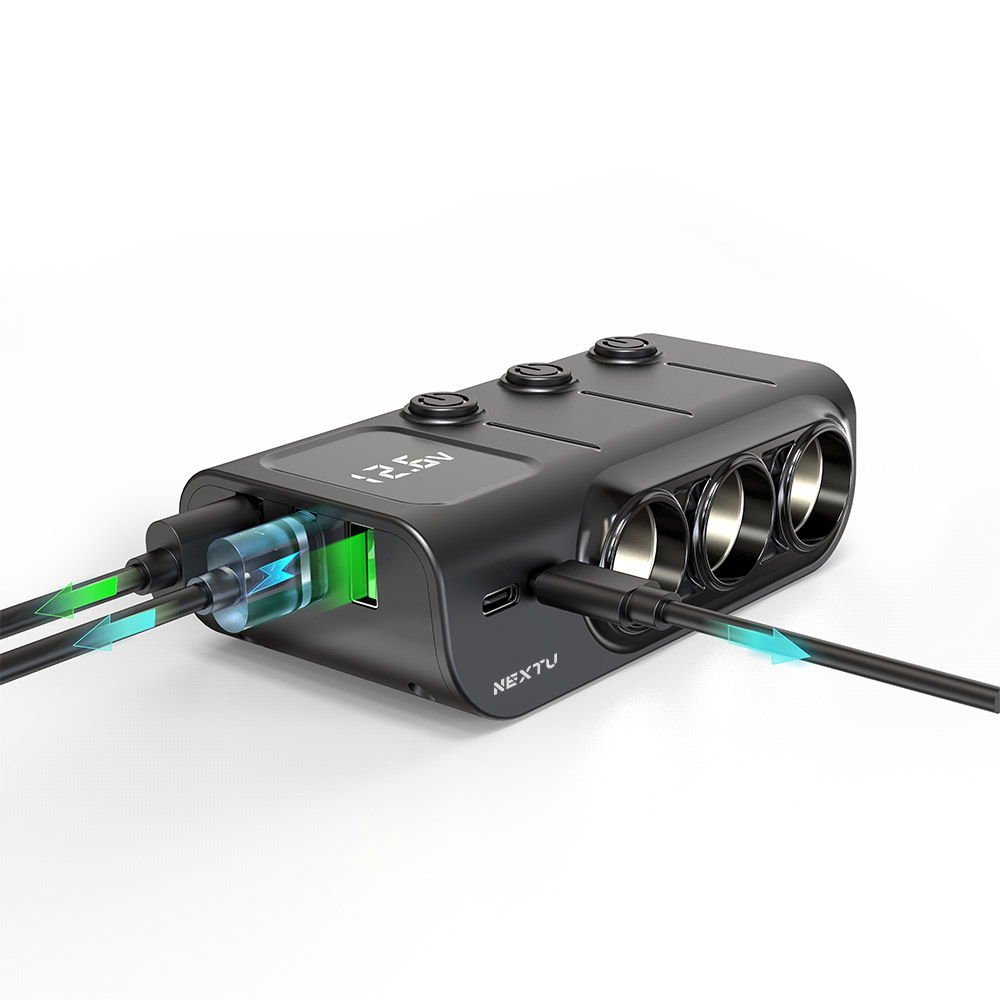 차량용 멀티 시가잭 3구 멀티 소켓 12v 24v 자동차 시거잭 PD USB C 고속충전 - 상세 이미지 2