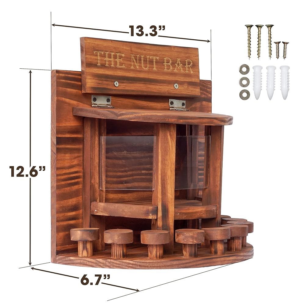 MIXUMON Crescent 다람쥐 피더 테이블, 테이블 6 나무 옥수수 16.7cm(12.6 견고한 바, 피더, 피크닉 속대, 33.3 31.9 안정적인 외부 구조, 13.3 - 상세 이미지 3