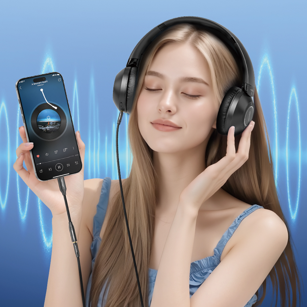 벤션 하이파이 DAC C타입 to 4극 3.5mm AUX 케이블 젠더 BII - 상세 이미지 2