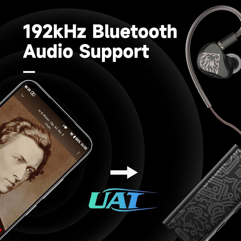 하이비 W3 II 헤드폰 앰프 블루투스 5.2 차량 오디오/스마트폰/PC/노트북용 수신기 USB DAC Black - 상세 이미지 3
