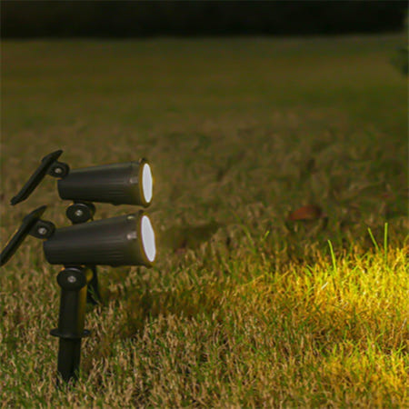 라온샆 9구 LED 태양광 정원등 웜색 길조명 공원등 테라스조명