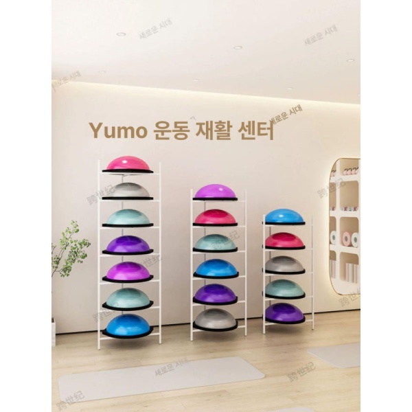 프리미엄 짐볼 보관함 정리함 밸런스볼 피트니스 보수볼 화이트 흰색 6개 30cm 화이트 4개 30cm - 상세 이미지 3
