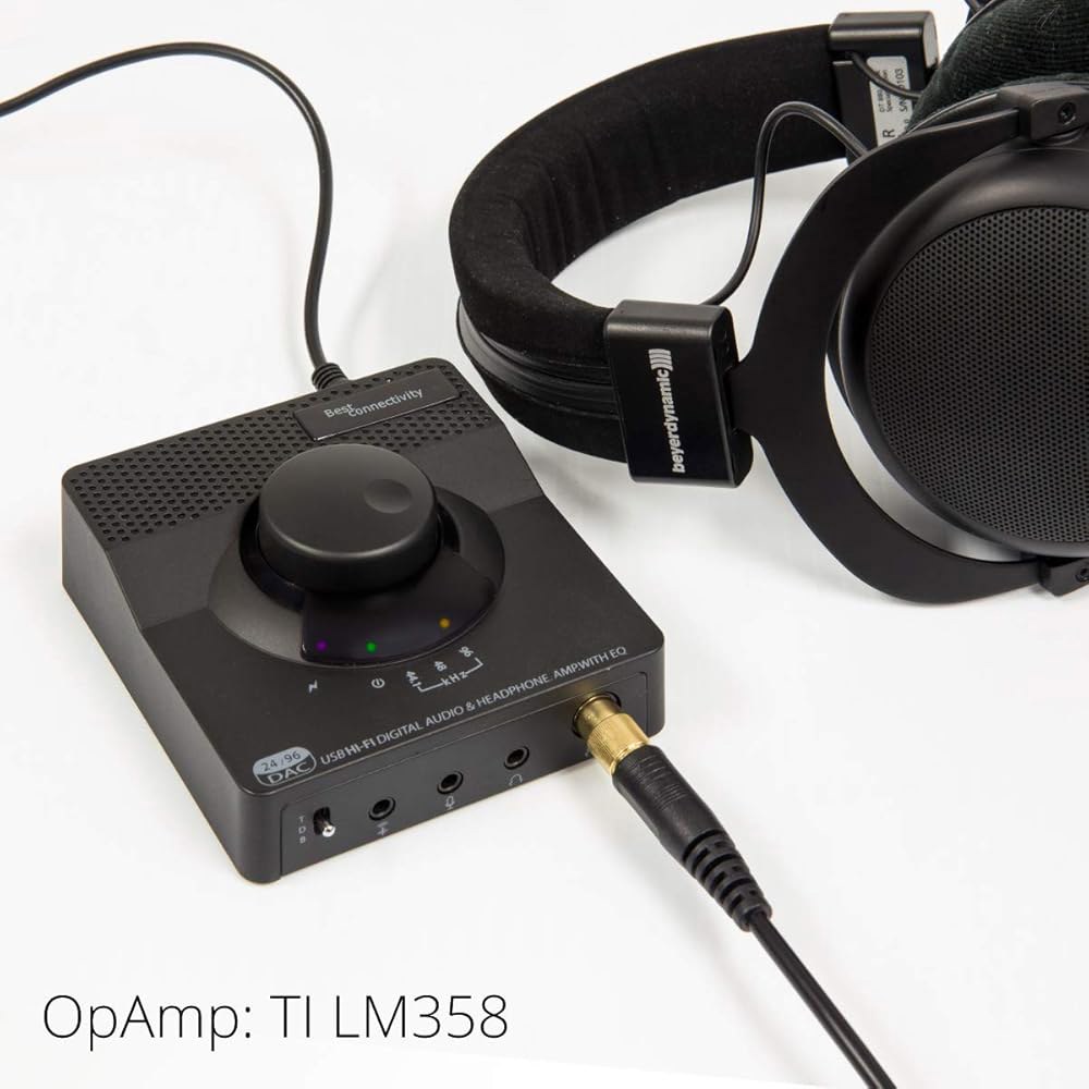 Syba Sonic 24bit 96KHz USB DAC 스테레오 헤드폰 앰프 2단계 EQ 디지털/코축 출력 및 RCA SD-DAC63116 Solid State Amp - 상세 이미지 2