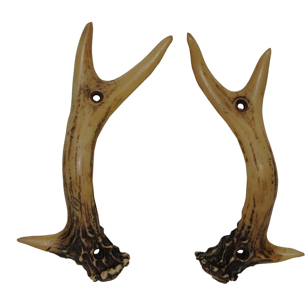 Paseo Road by HiEnd Accents 롯지 소박한 1쌍 장식 손잡이 서랍 Antler 주방 2개 15.2cm(6인치), 서양식 손잡이, 캐비닛 캐빈 탠 세트, 스타일 - 상품 이미지