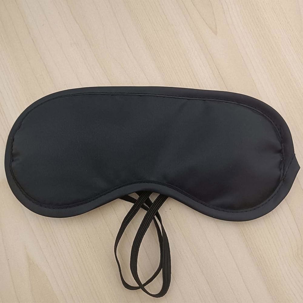 메드수오 3pcs 편안한 부드러운 수면 안대 그늘막 남녀용 가벼운 커버, 여행용 또는 파티 용품에 적합 (블랙) - 상세 이미지 3