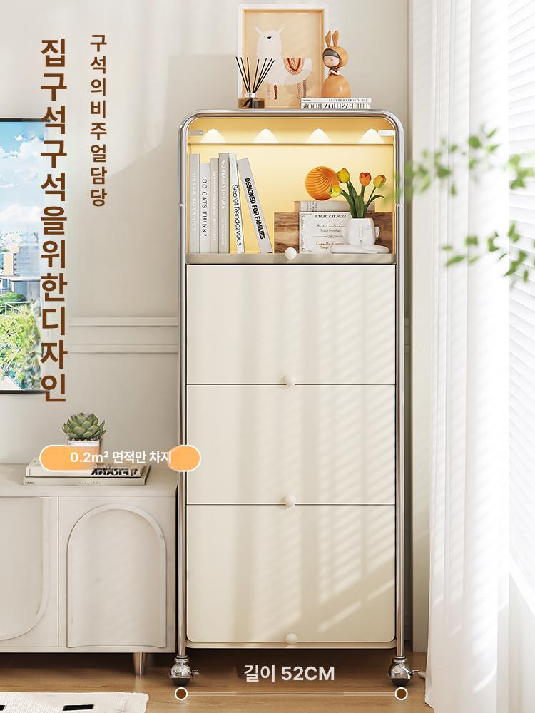 거실 장식장 플랩도어 수납장 협탁 거실 다용도 보관 캐비닛 - 상세 이미지 2