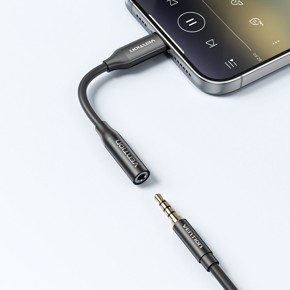 벤션 하이파이 DAC C타입 to 4극 3.5mm AUX 케이블 젠더 BII - 상세 이미지 3