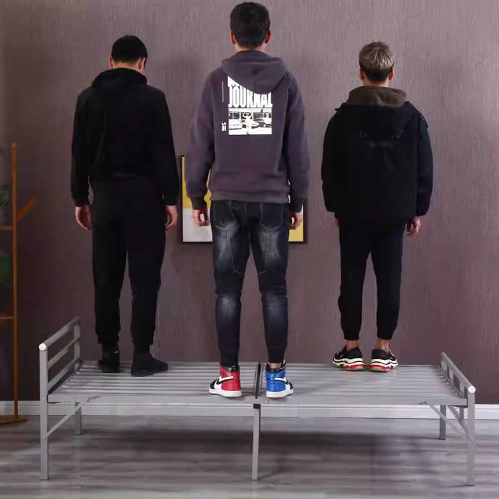 철제 침대프레임 매트리스깔판 기숙사 고시원 싱글 80cm - 상세 이미지 4