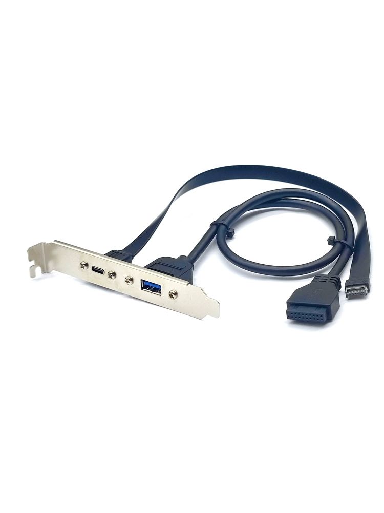 데이터 연장 케이블 마이크로 USB 판넬형 리피터 블랙 TYPE E to A 암컷 귀 0.2m - 상품 이미지