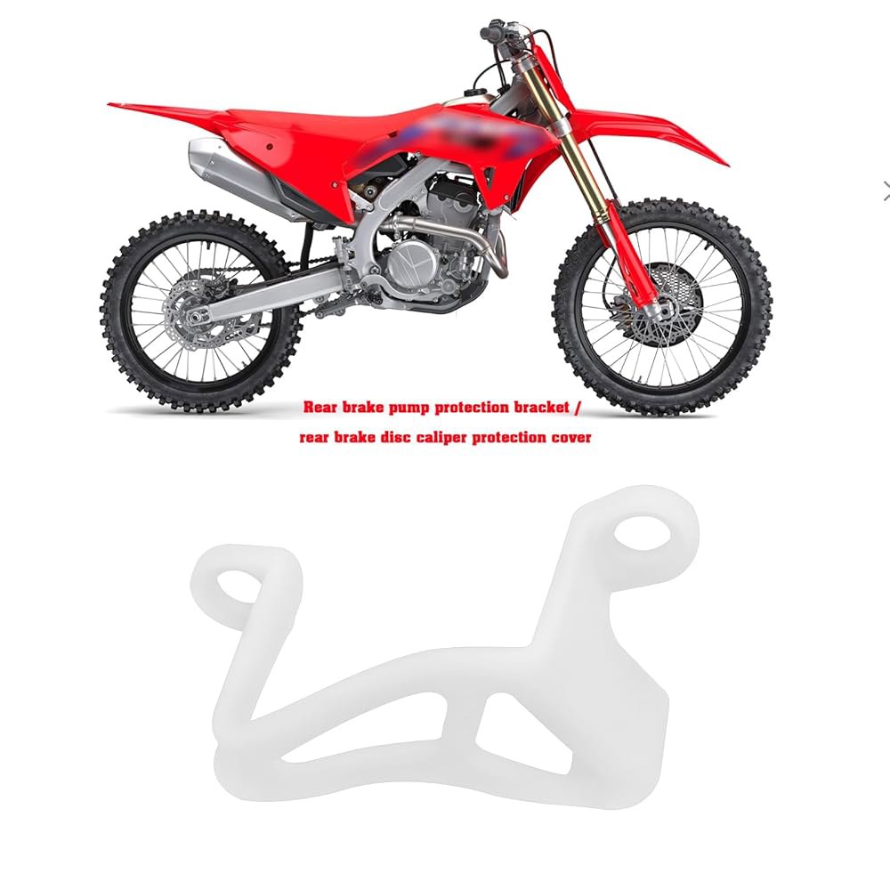 Be In Your Mind 후방 브레이크 캘 가드 커버 Honda CR125R CRF250R CRF150R CRF450R CRF250X와 호환되는 흰색 플라스틱 프로텍터 실드 - 상세 이미지 2