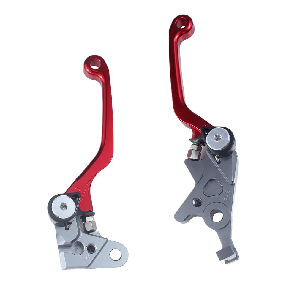 TIRGE 모터사이클 CNC 접이식 피벗 마스터 실린더 클러치 레버 핸들 TRX400 EX 99-08 (TRX400EX 1999-2008) 1 TTR110 2015-2025 RED - 상세 이미지 3