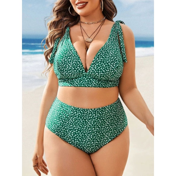 프리미엄 여성용 임산부 수영복 녹색 모노키니 호캉스 원피스 임부 실내 녹색 L 65~80kg - 상세 이미지 4