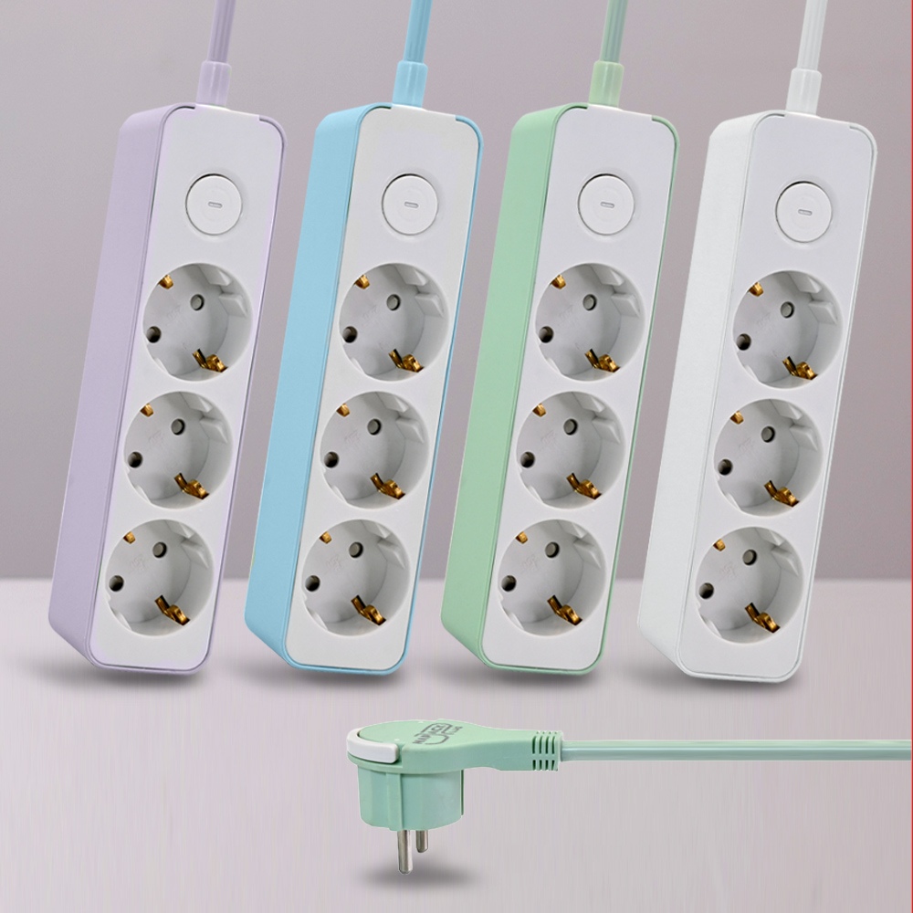 [5년보증] 러그박스 납작플러그 틈새 멀티탭 3구 고용량 가구 밀착 슬림 콘센트 3m, 퍼플, 1개 이미지 4